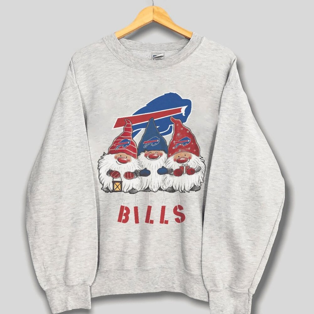 Gnomies Buffalo Bills Football Team Christmas Sweatshirt, Retro Xmas Gift Shirt
